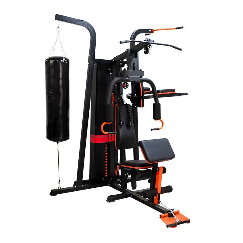 3 Station multi Gym machine with punching bag